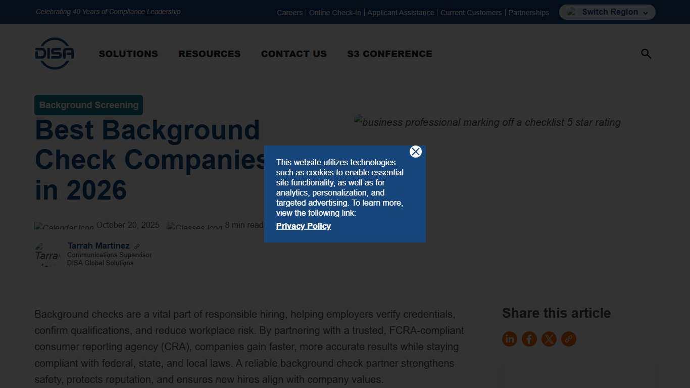 Best Background Check Companies in 2026 DISA